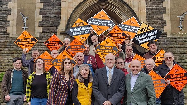 Swansea Lib Dems with diamonds