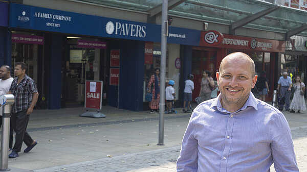 Sam Bennett on Swansea Highstreet