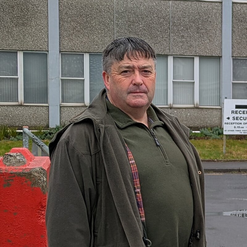 Howard outside the 3M site